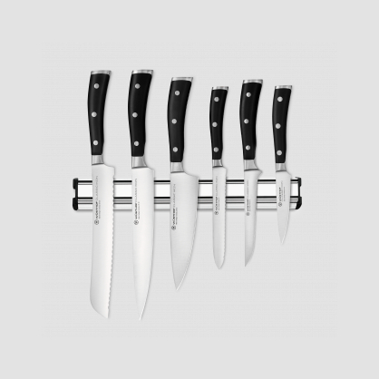 Набор из 6-ти кухонных ножей на магнитном держателе, серия Classic Ikon, WUESTHOF, Золинген, Германия, Наборы ножей без подставки