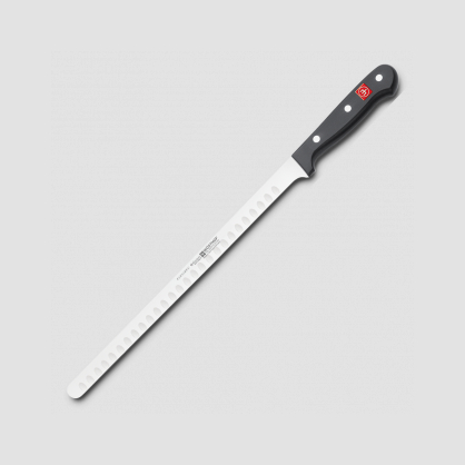 Нож кухонный гибкий для тонкой нарезки с углублениями на кромке 29 см, серия Gourmet, WUESTHOF, Золинген, Германия, Ножи для тонкой нарезки рыбы