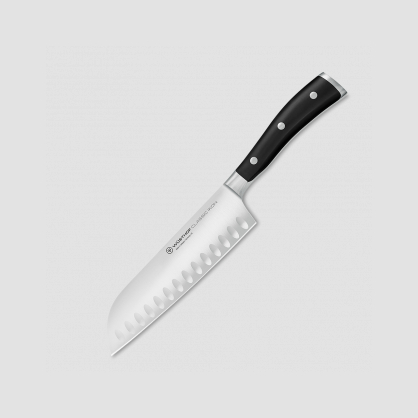 Нож кухонный Сантоку 17 см, с углублениями на кромке, серия Classic Ikon, WUESTHOF, Золинген, Германия, Ножи кухонные