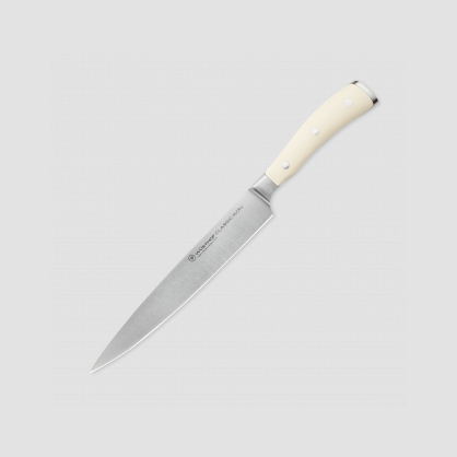Нож кухонный для нарезки 20 см, серия Ikon Cream White, WUESTHOF, Золинген, Германия, Ножи для тонкой нарезки ветчины