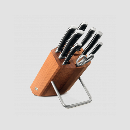 Набор из 6-ти кухонных ножей с мусатом и ножницами в деревянной подставке, серия Classic Ikon, WUESTHOF, Золинген, Германия, Наборы ножей с подставкой