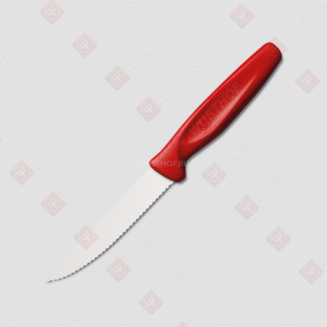 Нож кухонный для стейка 10 см, рукоять красная, серия Sharp Fresh Colourful, WUESTHOF, Золинген, Германия