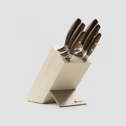 Набор кухонных ножей 6 штук в деревянной подставке, серия Epicure, WUESTHOF, Золинген, Германия, Наборы ножей с подставкой