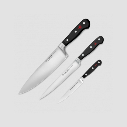 Набор из 3-х кухонных ножей «поварская тройка», серия Classic, WUESTHOF, Золинген, Германия, Наборы ножей без подставки